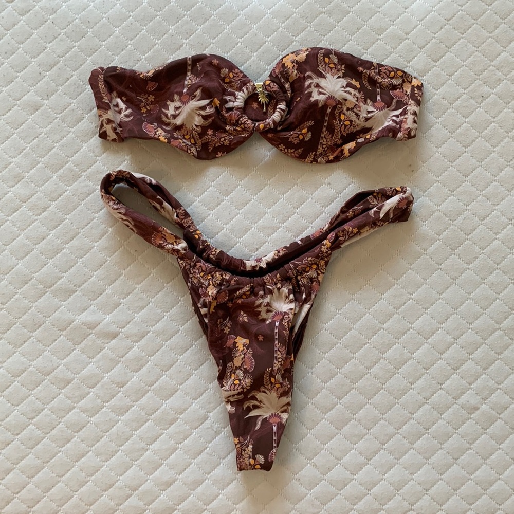 Bydee Swim bikini, Bordeaux top and Cyprus bottom